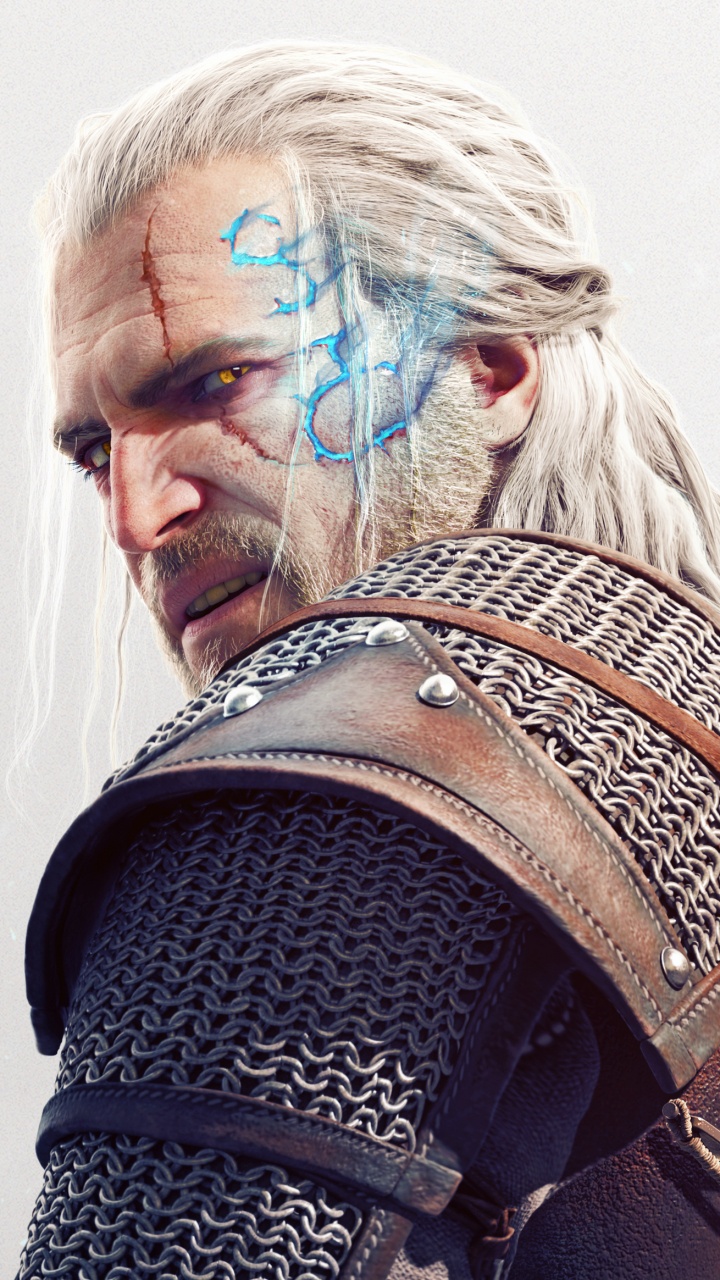 Geralt of Rivia, Knight, Samurai, Armour, Video Games. Wallpaper in 720x1280 Resolution