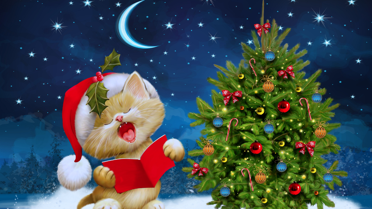 Navidad, Decoración de la Navidad, Árbol de Año Nuevo, Nochevieja. Wallpaper in 1280x720 Resolution
