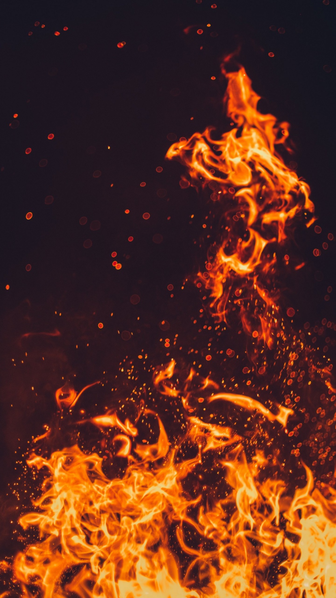 Fire, Flame, Spark, Bonfire, Heat. Wallpaper in 1080x1920 Resolution