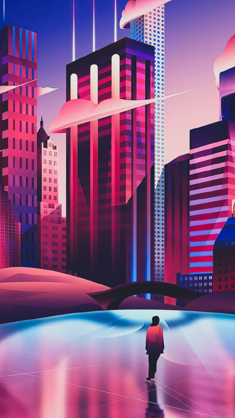 Urbe, Ilustración, Behance, Illustrator, Arquitectura. Wallpaper in 750x1334 Resolution