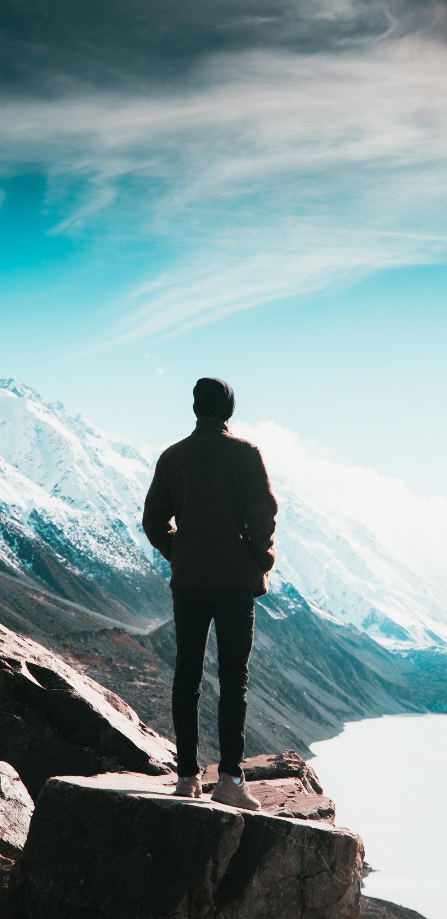 Azul, Glaciar de Terreno, la Conformación de la Tierra, Mar, Montaña. Wallpaper in 1440x2960 Resolution