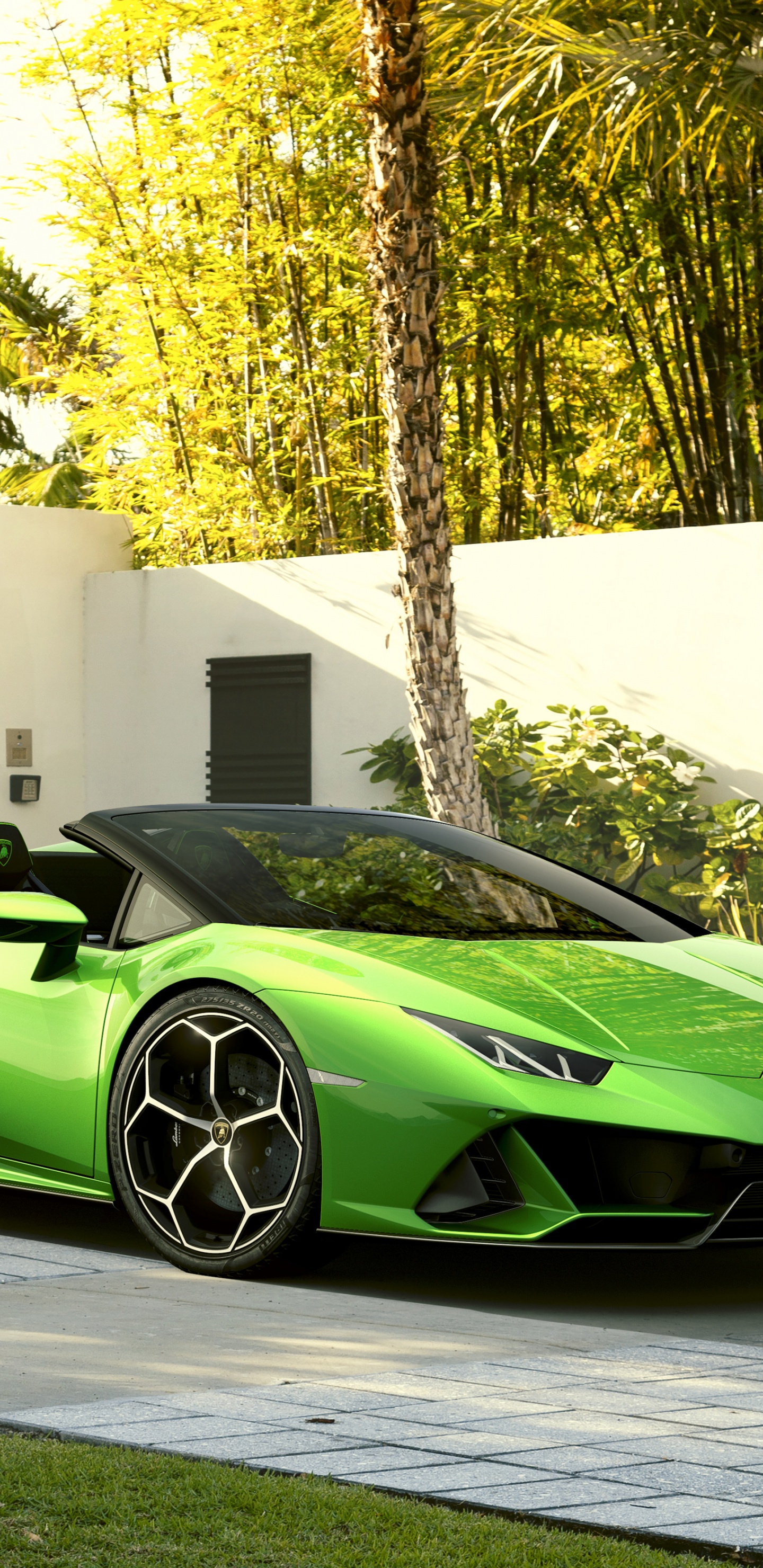 2020年前兰博基尼飓风EVO, 兰博基尼, 日内瓦车展, 超级跑车, 绿色的 壁纸 1440x2960 允许