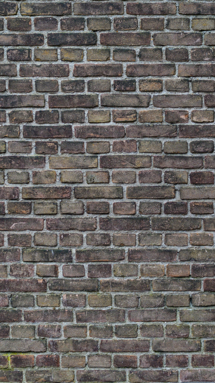 Brown and Black Brick Wall. Wallpaper in 750x1334 Resolution