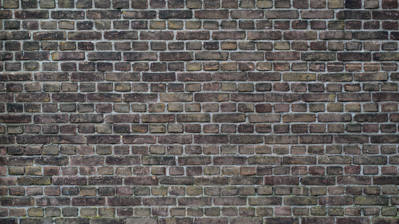 Mur de Briques Brunes et Noires. Wallpaper in 1280x720 Resolution