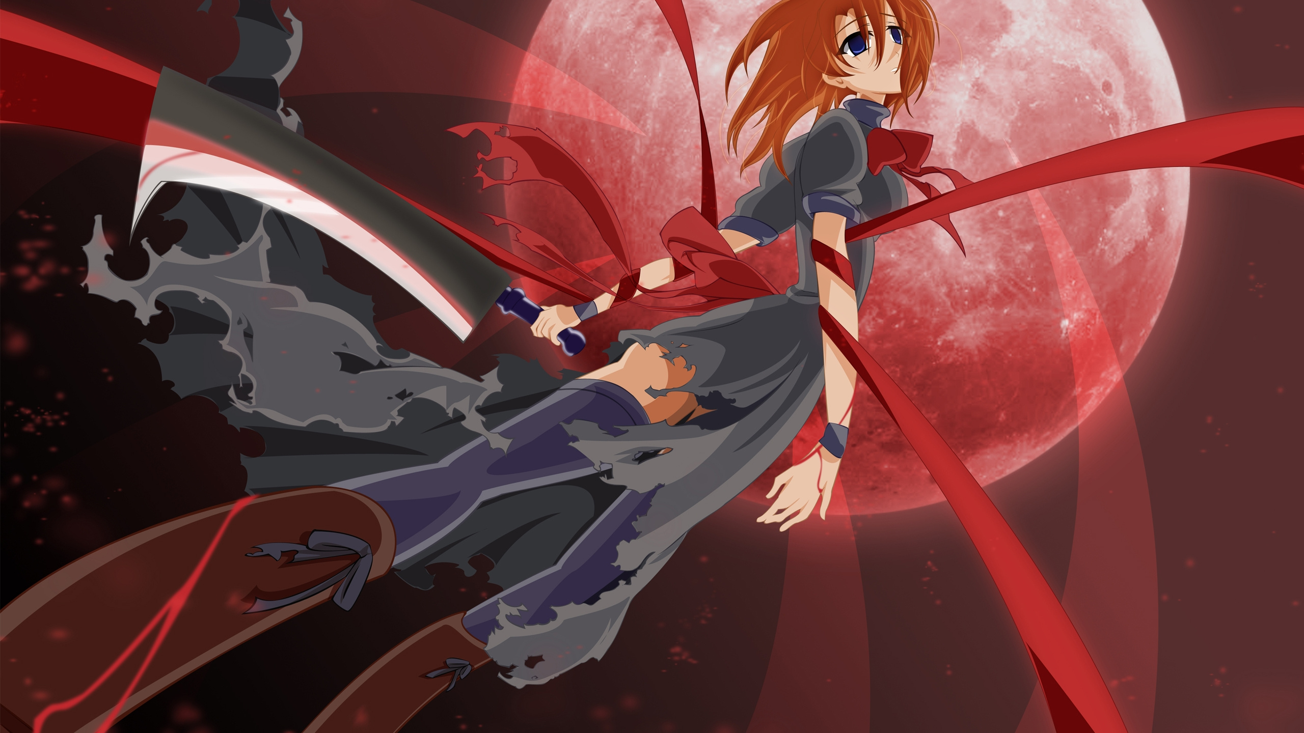 日暮时，他们哭, 飞鸟langley苍龙, 红色的 壁纸 2560x1440 允许