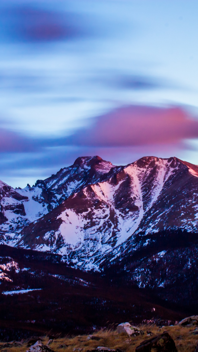 Brown and White Mountains Under Cloudy Sky During Daytime. Wallpaper in 750x1334 Resolution