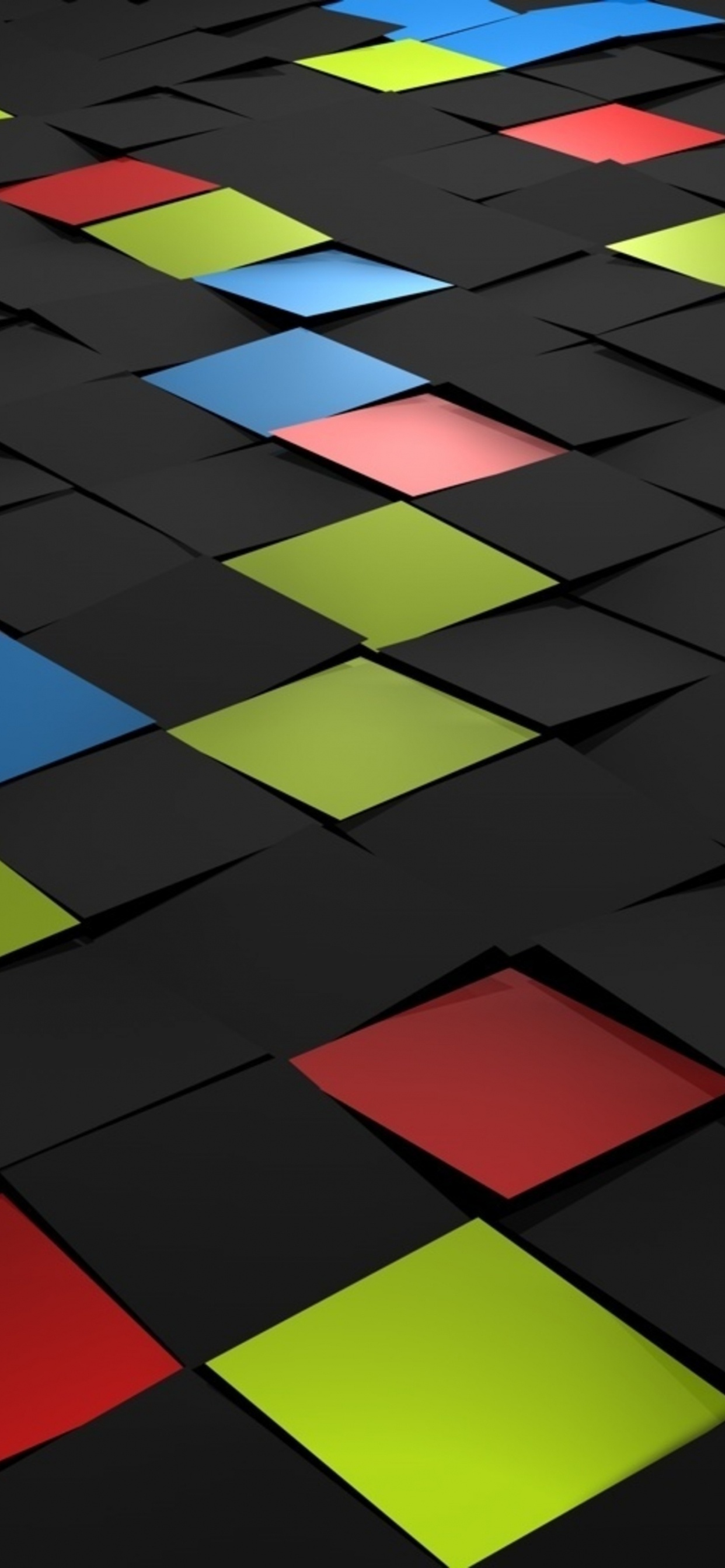 Patrón Cuadrado Rojo Verde y Negro. Wallpaper in 1242x2688 Resolution