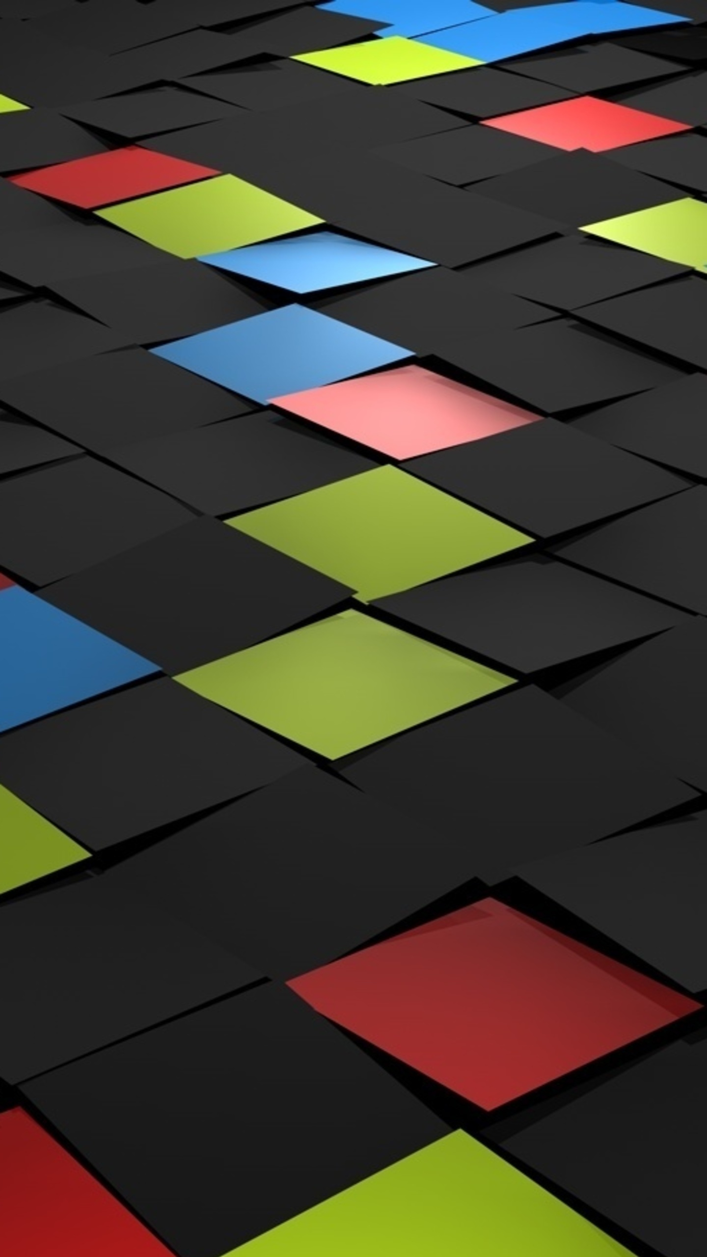 Patrón Cuadrado Rojo Verde y Negro. Wallpaper in 1440x2560 Resolution