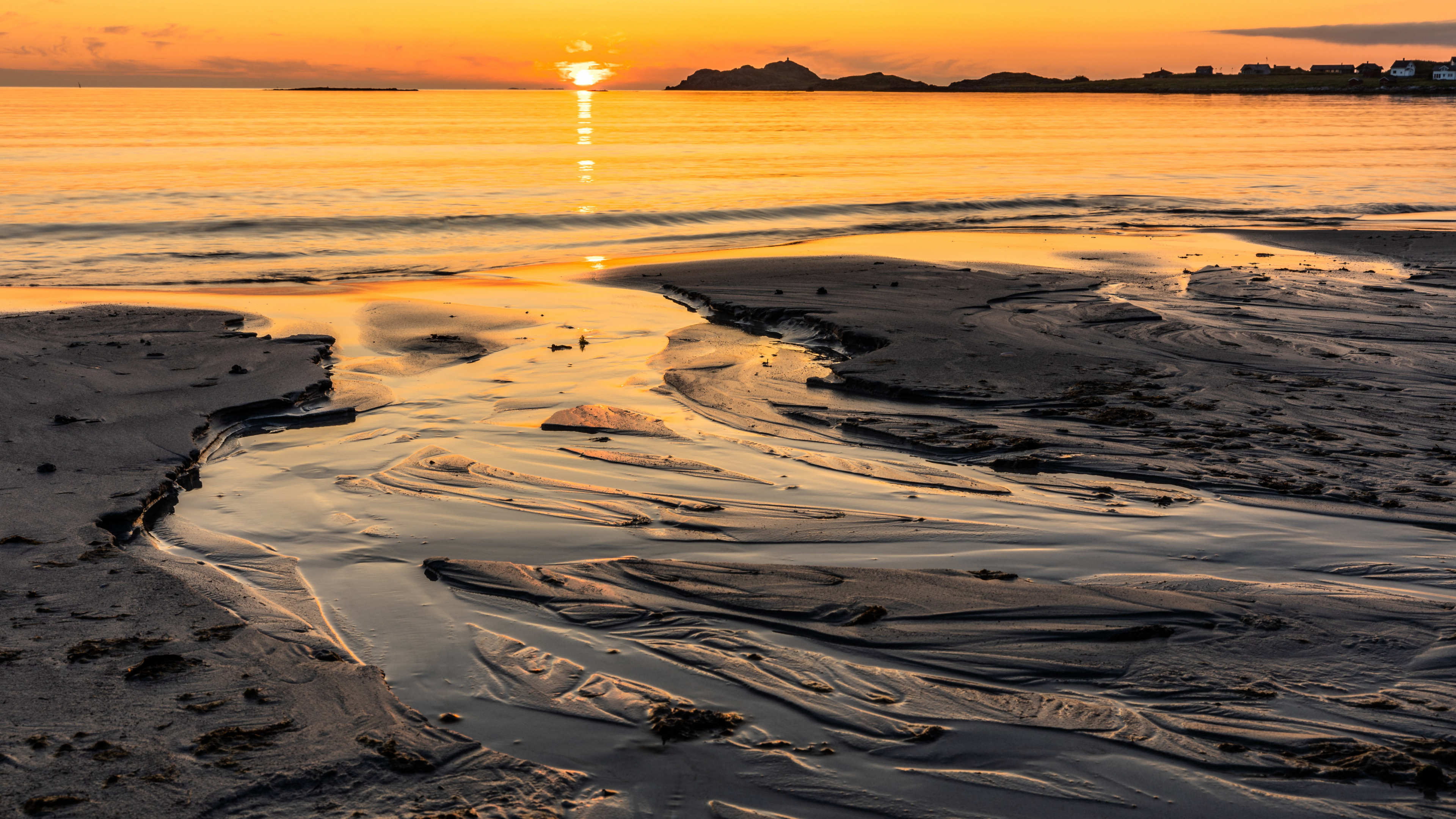 Ufer, Wattenmeer, Wasser, Wasserressourcen, Atmosphäre. Wallpaper in 3840x2160 Resolution