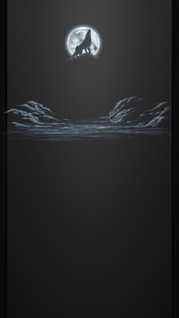 Darkness, Black and White, Graphics, Astronomical Object, Moonlight. Wallpaper in 720x1280 Resolution