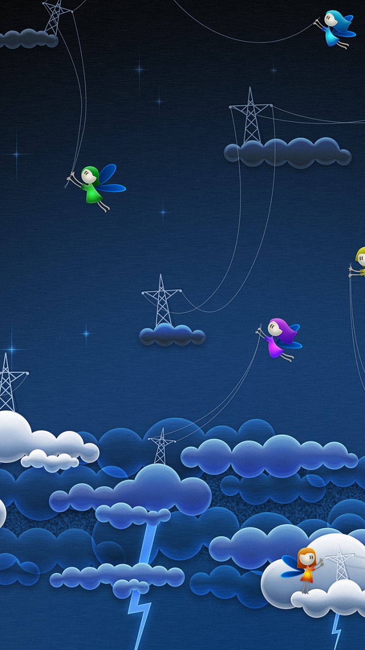 Blaue Gelbe Und Rosa Luftballons. Wallpaper in 720x1280 Resolution