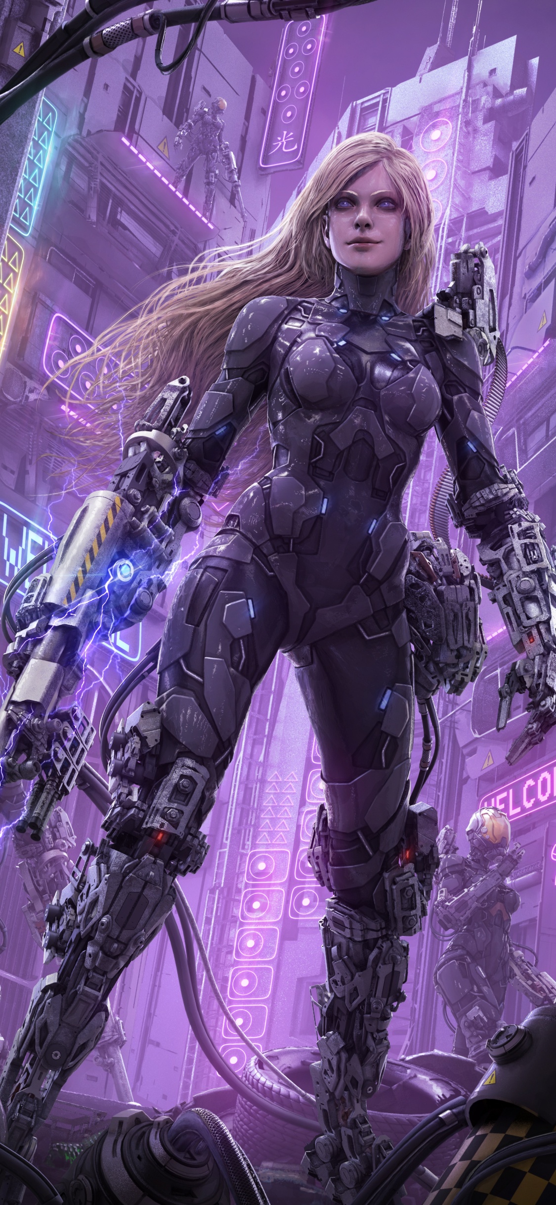 Cyberpunk, Science Fiction, Purple, pc Game, Games. Wallpaper in 1125x2436 Resolution
