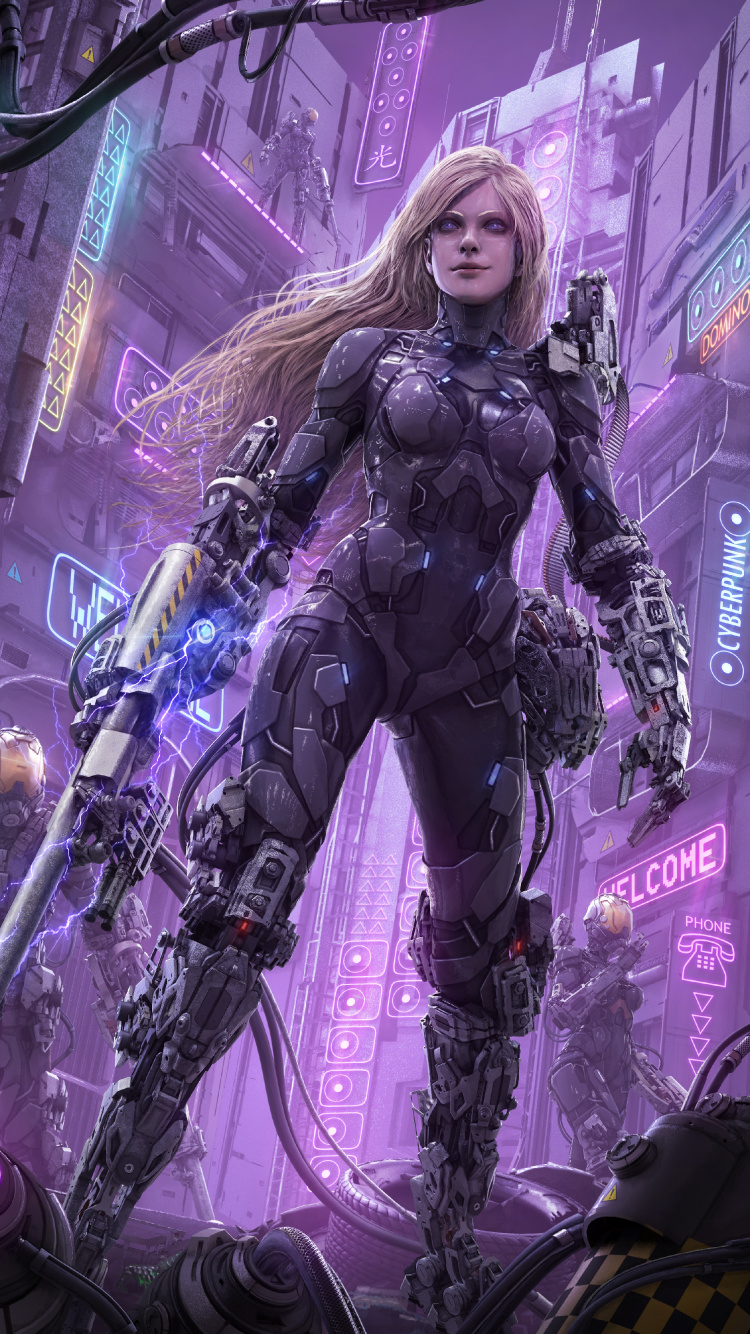 Cyberpunk, Science Fiction, Purple, pc Game, Games. Wallpaper in 750x1334 Resolution