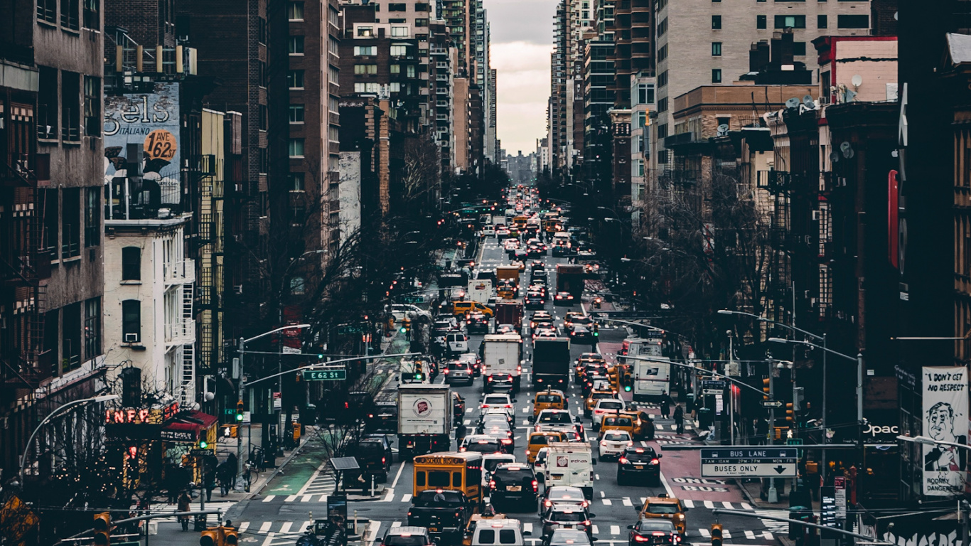 dr Gina Kadinsky, Cars, Building, Skyscraper, Daytime. Wallpaper in 1366x768 Resolution