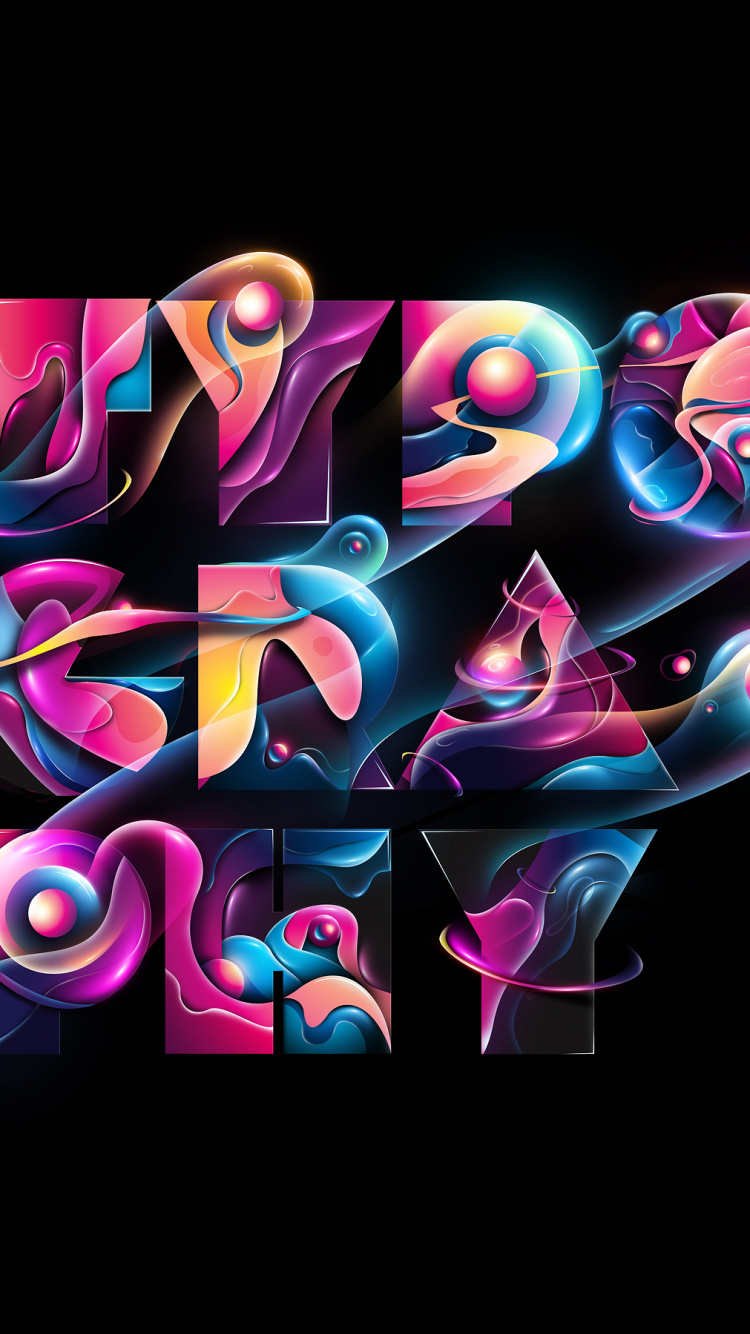 Ilustración de Corazón Púrpura y Rosa. Wallpaper in 750x1334 Resolution