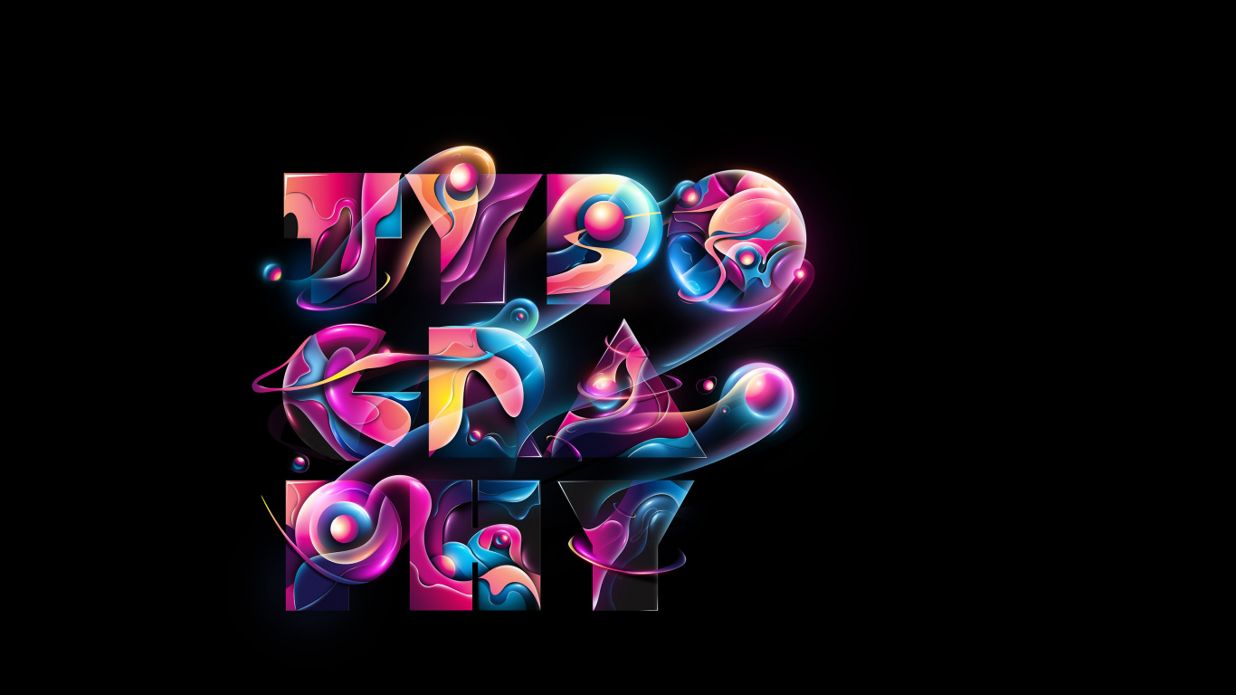 Purple and Pink Heart Illustration. Wallpaper in 1366x768 Resolution