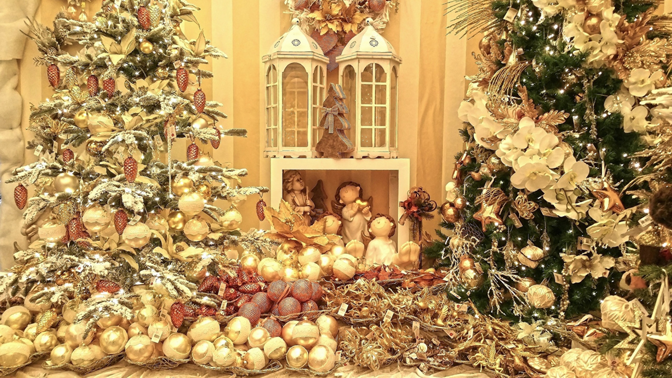 Christmas Tree, Christmas Decoration, Christmas Day, Christmas Ornament, New Year. Wallpaper in 1366x768 Resolution