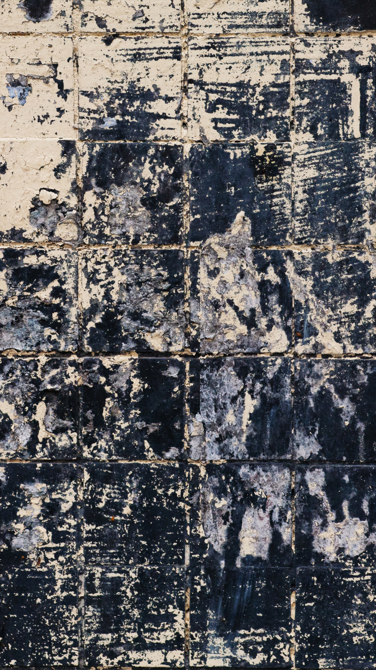 Black and White Abstract Painting. Wallpaper in 750x1334 Resolution