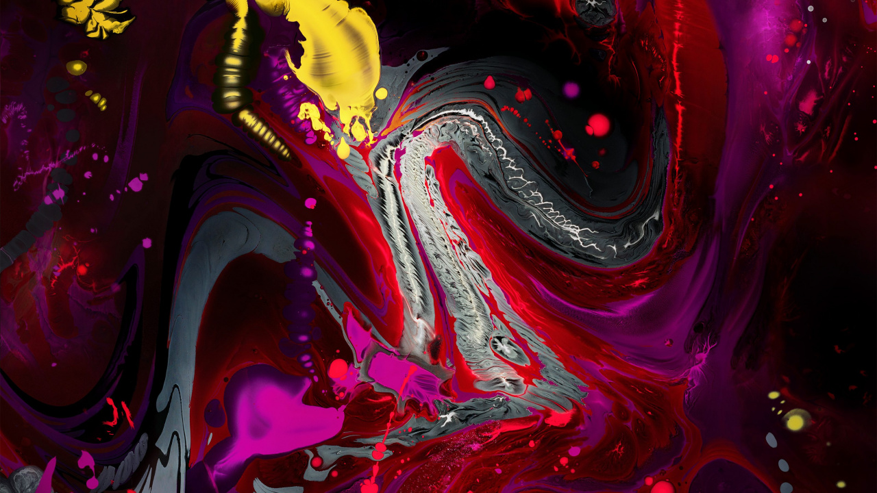 Ipad, Apples, Liquid, Purple, Art Paint. Wallpaper in 1280x720 Resolution