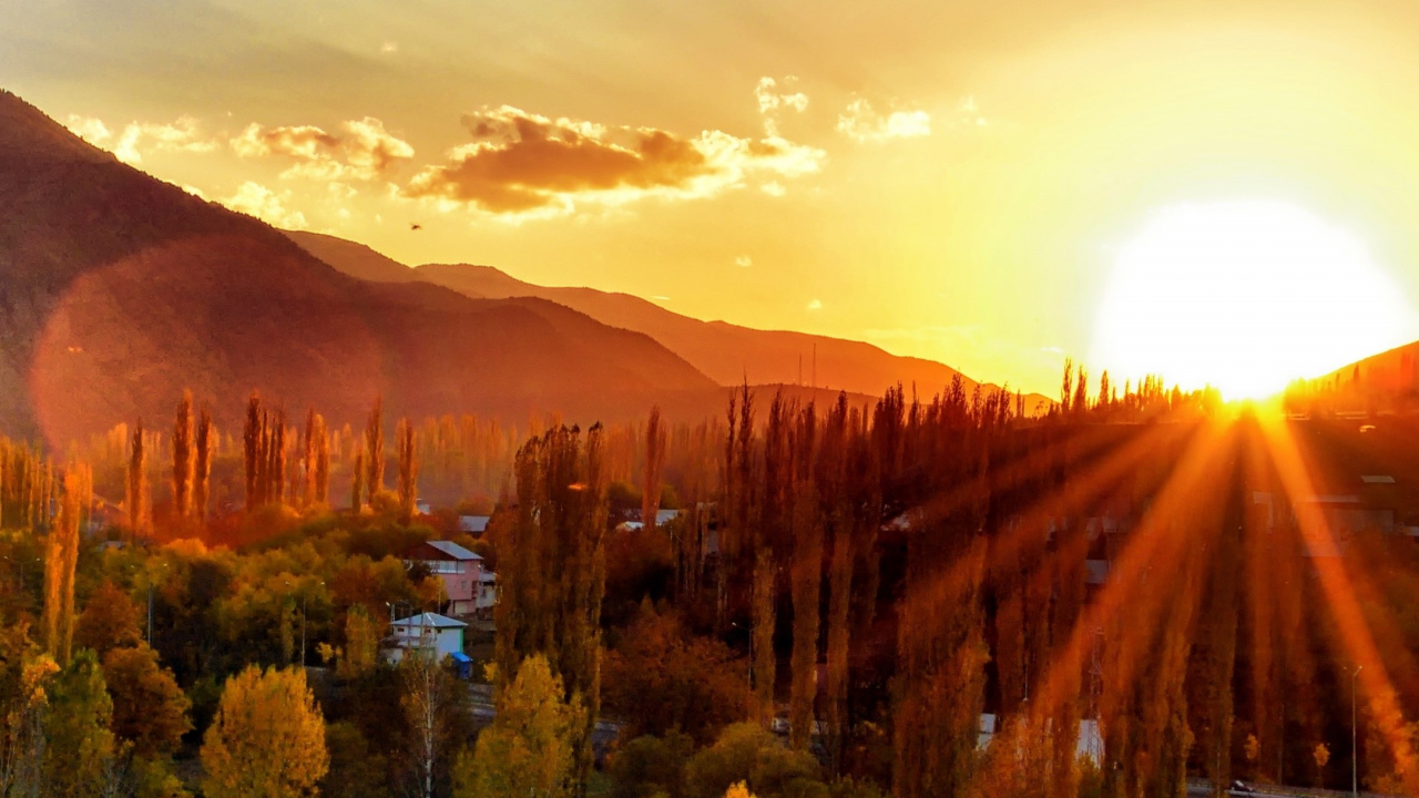 日落, 性质, 气氛, 生态区, 余辉 壁纸 1280x720 允许