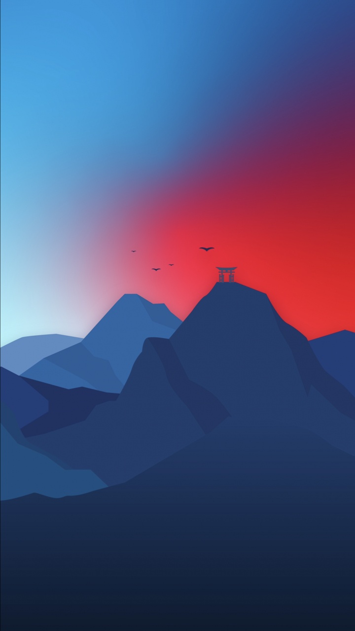 Nokia Lumia 630, Montaña, Ambiente, Afterglow, Atardecer. Wallpaper in 720x1280 Resolution