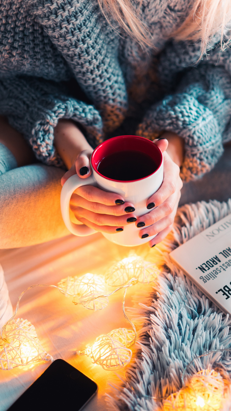 Herbst Bücher, Kaffee, Buch, Kaffeetasse, Herbst. Wallpaper in 750x1334 Resolution