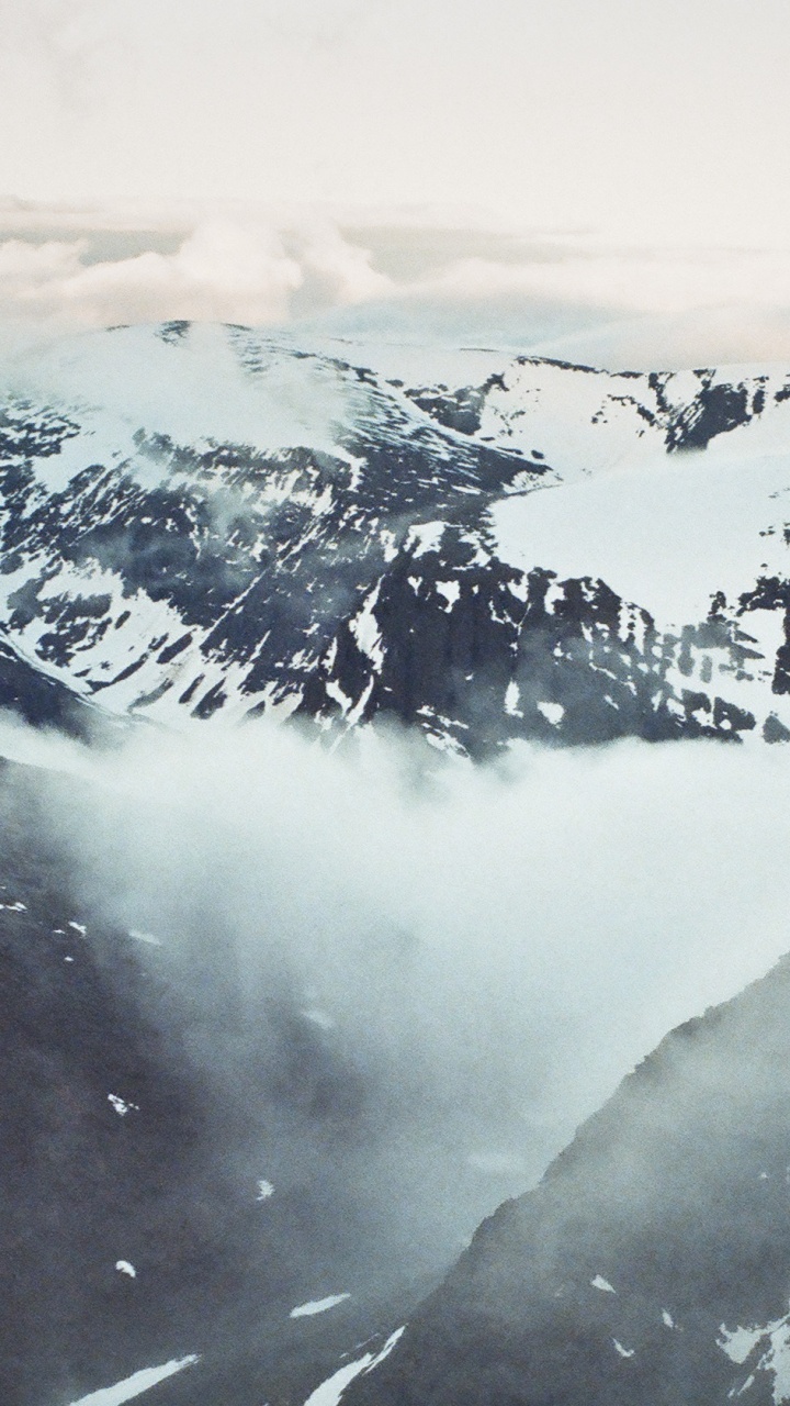 冰川, 冰帽, 山脉, Nunatak, 多山的地貌 壁纸 720x1280 允许