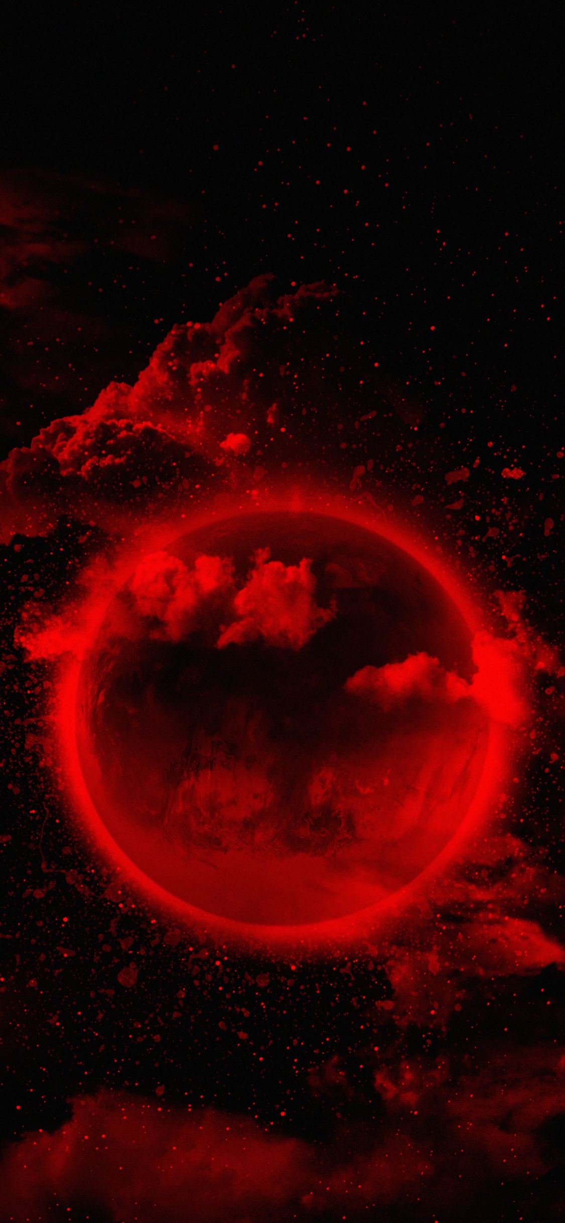 Atmosphäre, Raum, Weltraum, Orange, Astronomisches Objekt. Wallpaper in 1125x2436 Resolution