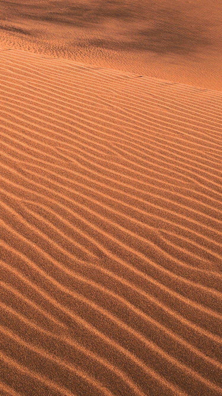 Brown Sand With Blue Water. Wallpaper in 750x1334 Resolution