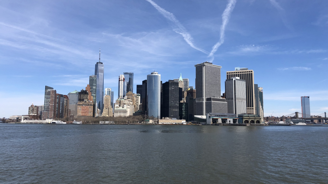 New York City, Skyscraper, Water, Daytime, Tower Block. Wallpaper in 1280x720 Resolution