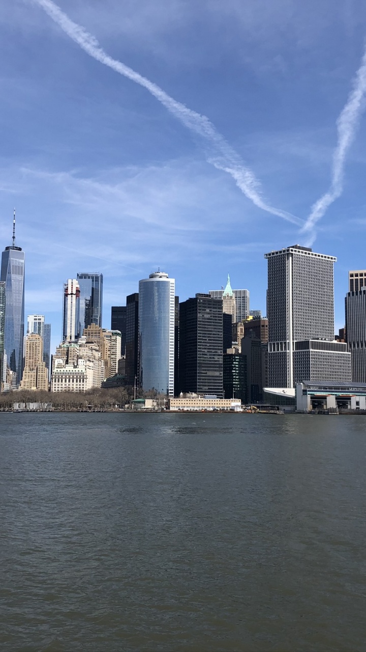 New York City, Skyscraper, Water, Daytime, Tower Block. Wallpaper in 720x1280 Resolution