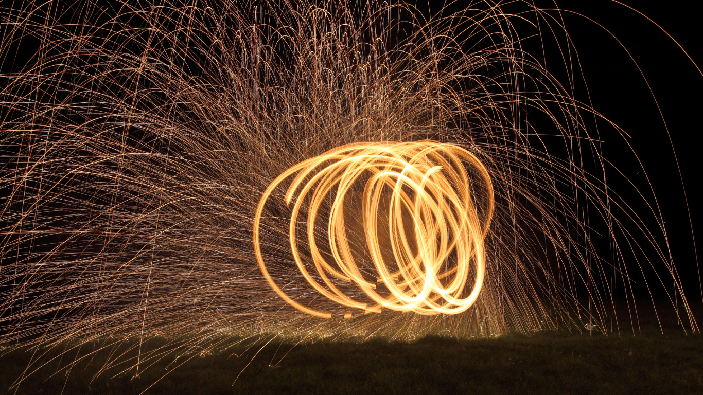 Fotografía de Lapso de Tiempo de Fuego. Wallpaper in 1366x768 Resolution