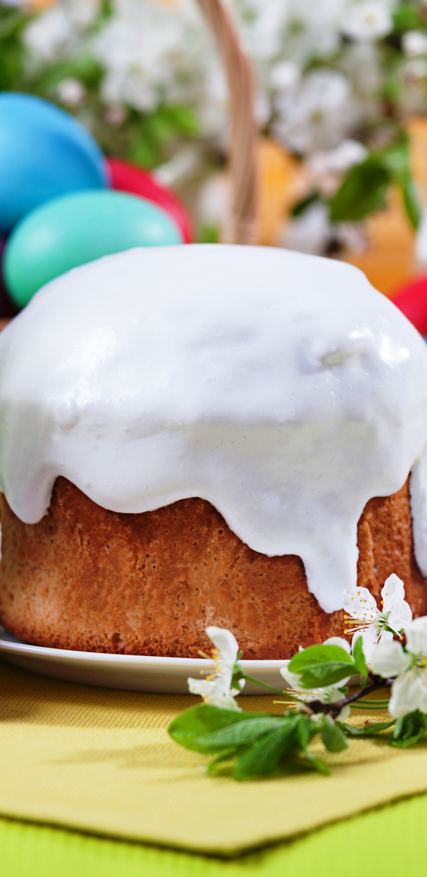 Kulich, Easter, Easter Egg, Food, Paska. Wallpaper in 1440x2960 Resolution