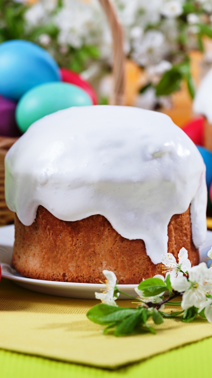 Kulich, Easter, Easter Egg, Food, Paska. Wallpaper in 720x1280 Resolution