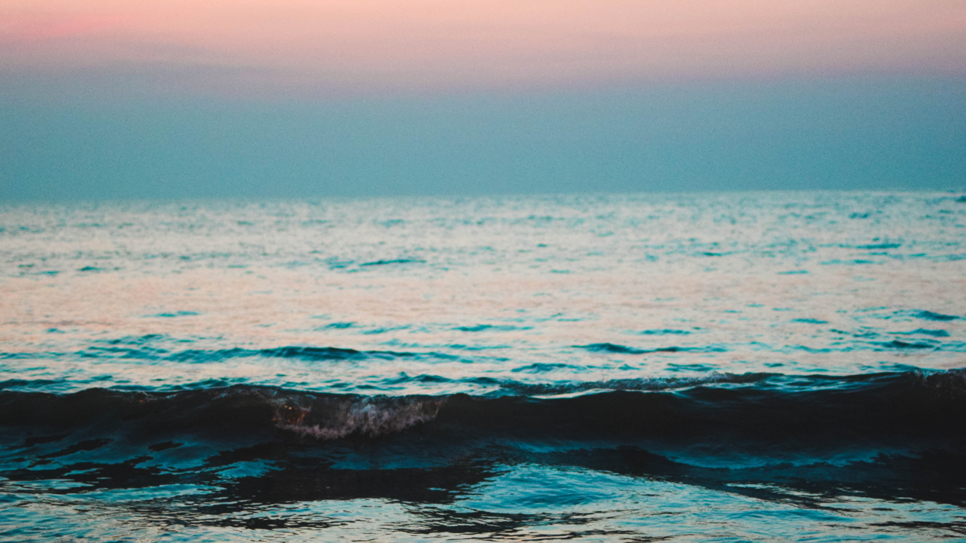 Wind Welle, Horizont, Gewässer, Meer, Ozean. Wallpaper in 1366x768 Resolution