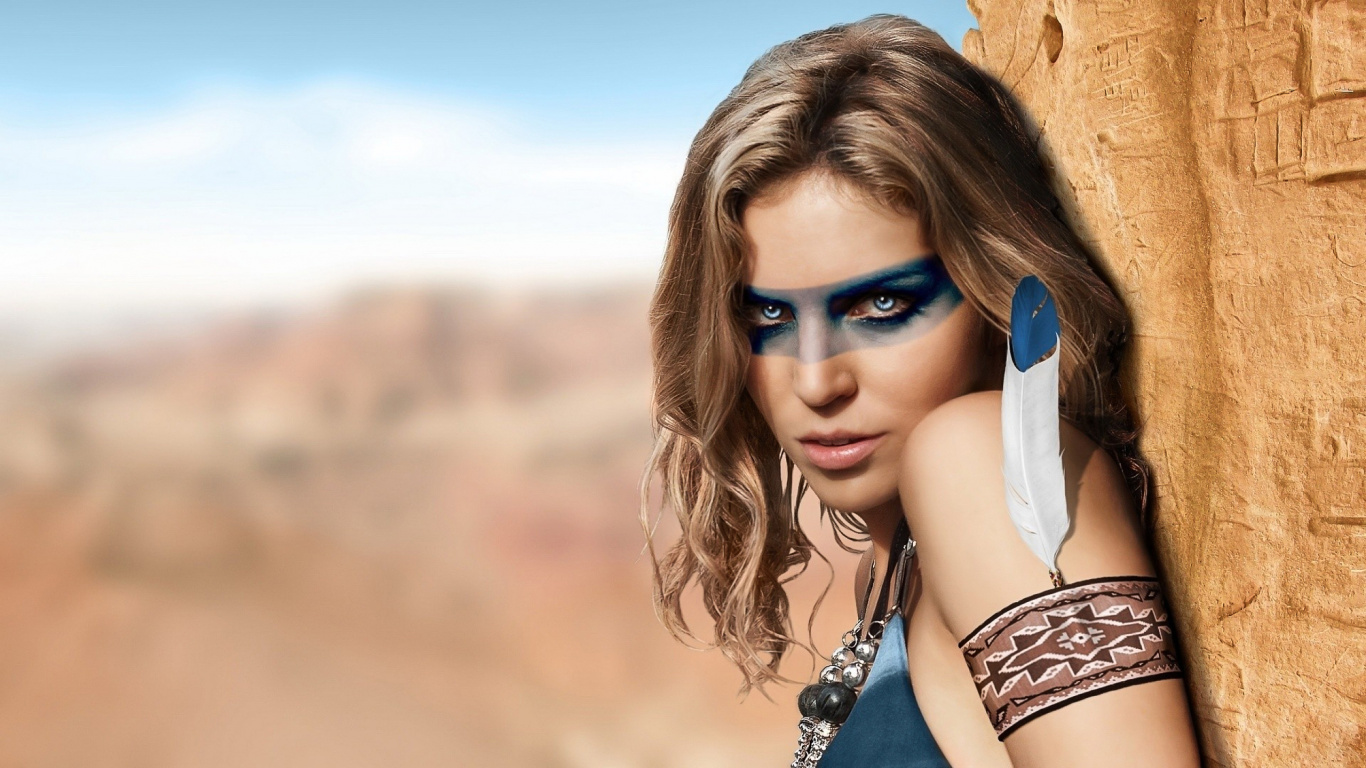 Beauty, Model, Long Hair, Woman, Girl. Wallpaper in 1366x768 Resolution