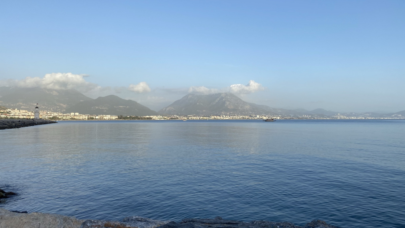 营地, 银行, 地平线, 多山的地貌, 山脉 壁纸 1366x768 允许