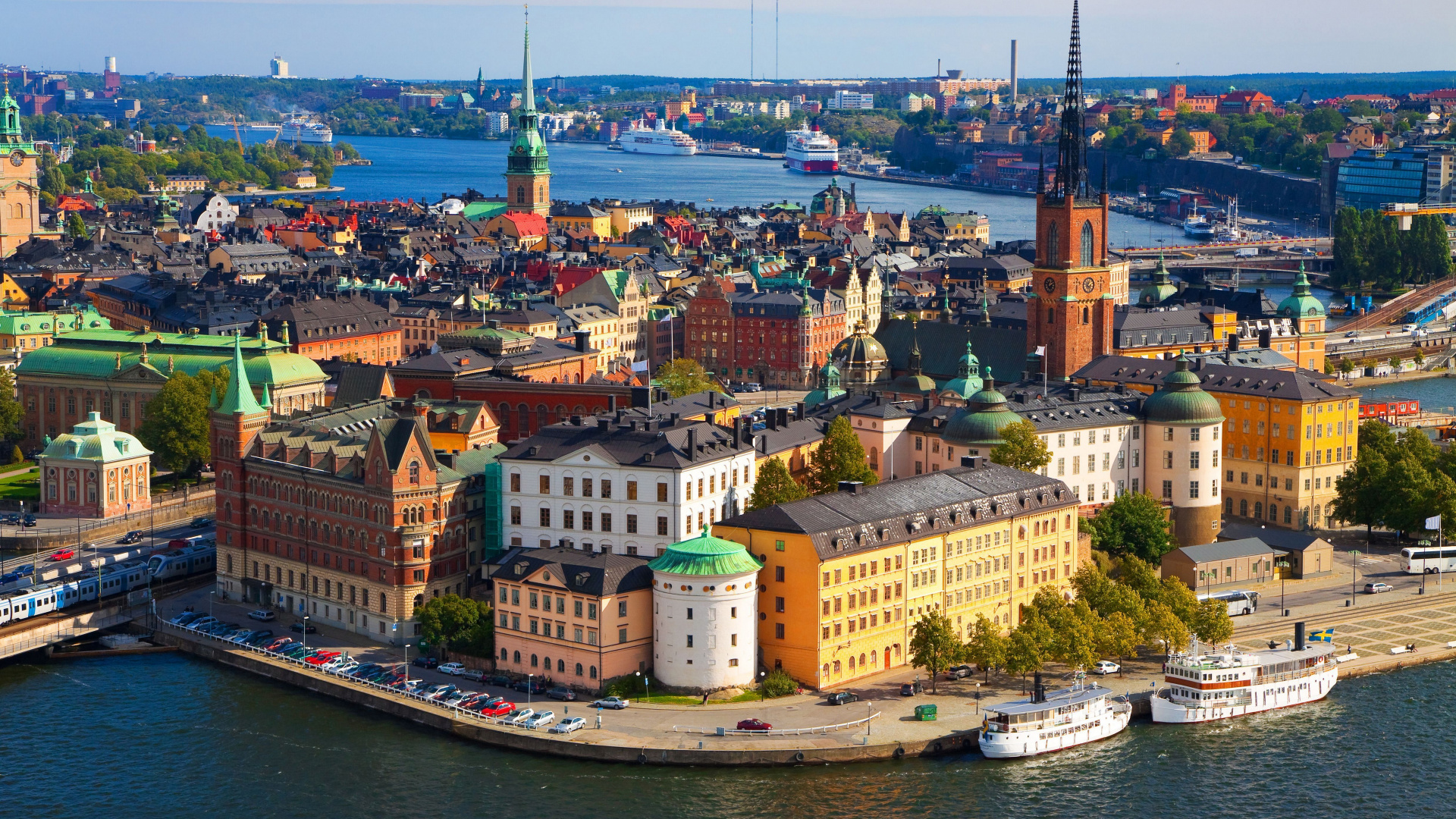 Stockholm, Car Rental, City, Water, Building. Wallpaper in 1920x1080 Resolution