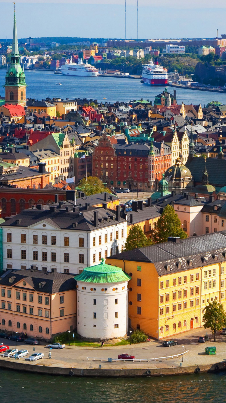 Stockholm, Car Rental, City, Water, Building. Wallpaper in 750x1334 Resolution