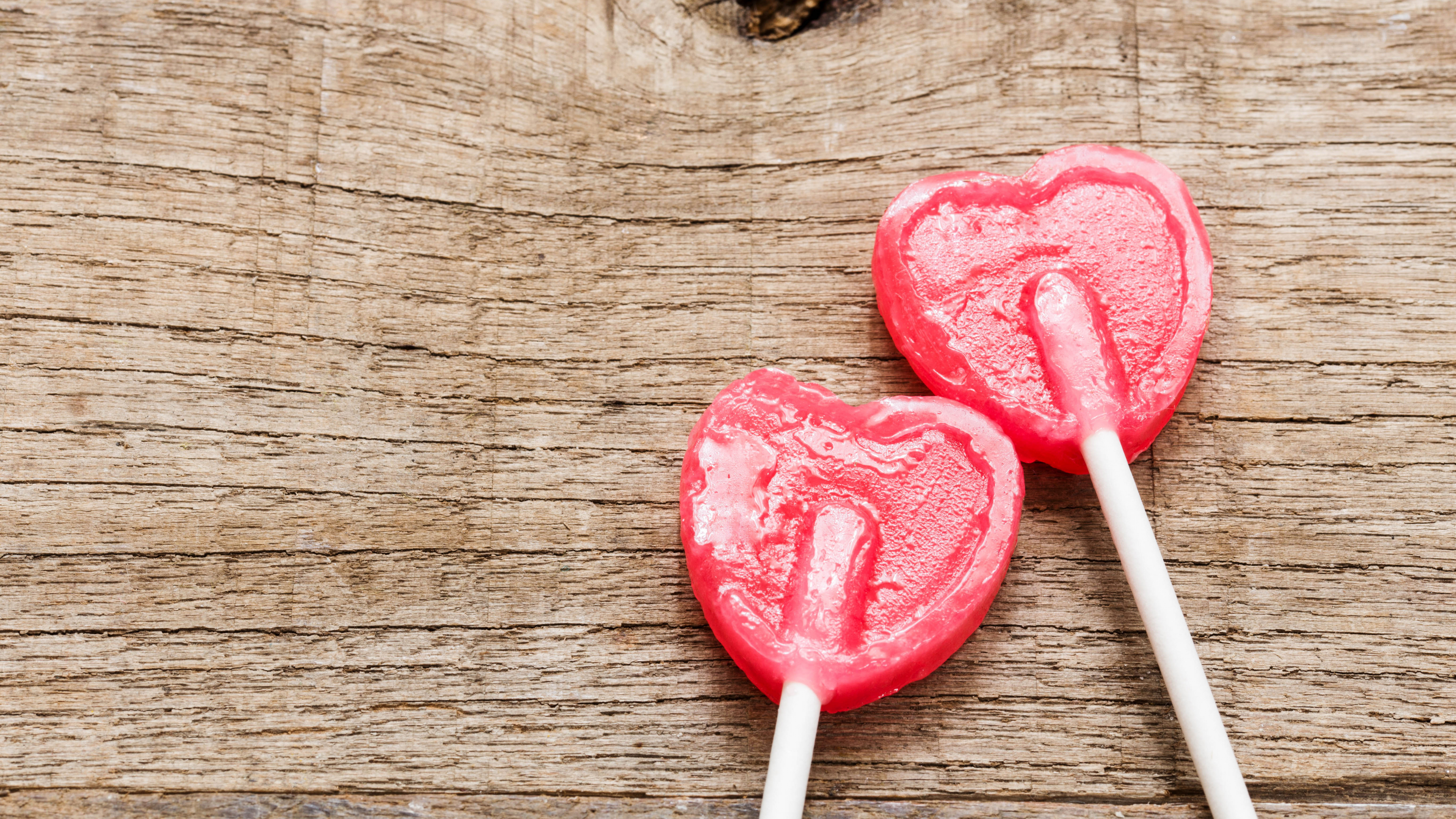 Lollipop, Süßigkeit, Herzen, Süßwaren, Lebensmittel. Wallpaper in 3840x2160 Resolution