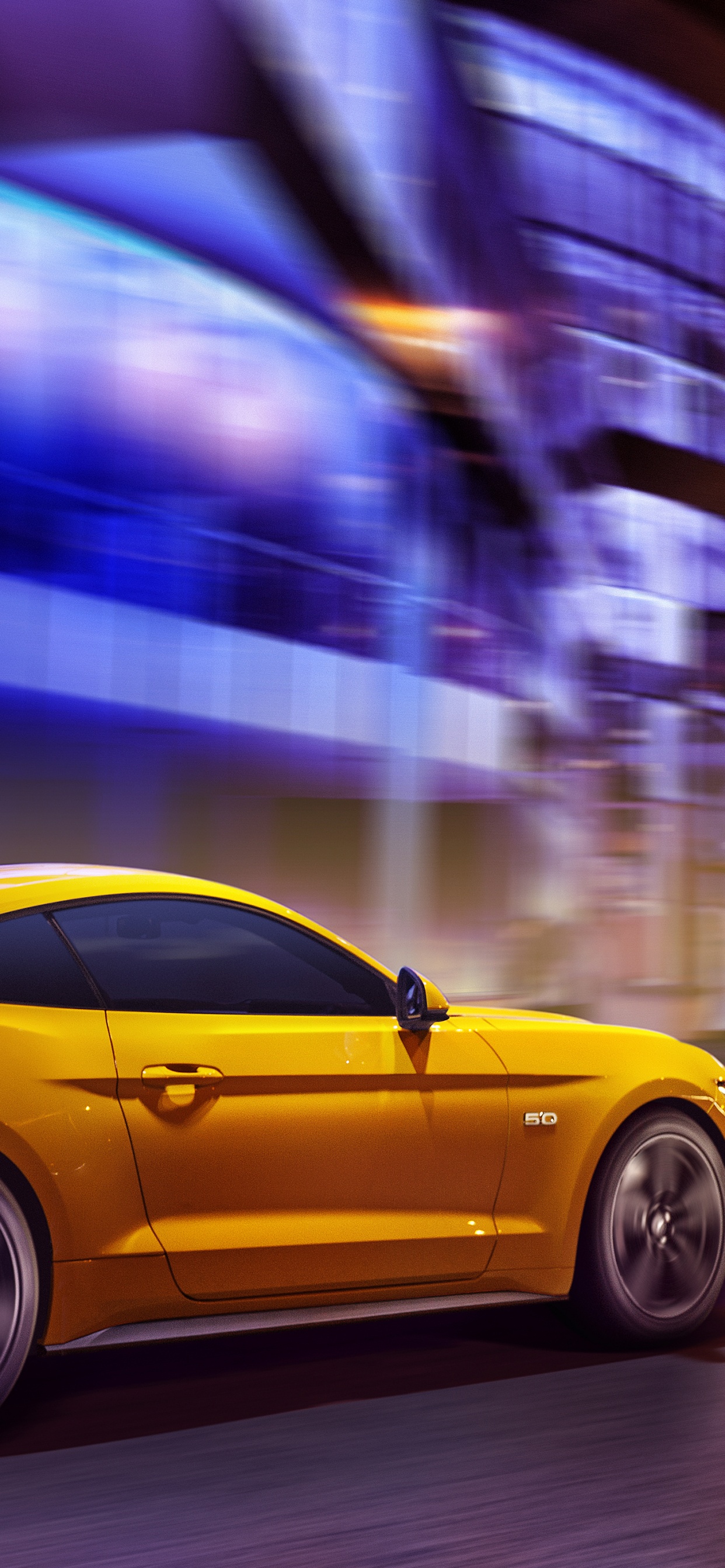 Porsche 911 Amarillo en la Carretera. Wallpaper in 1242x2688 Resolution