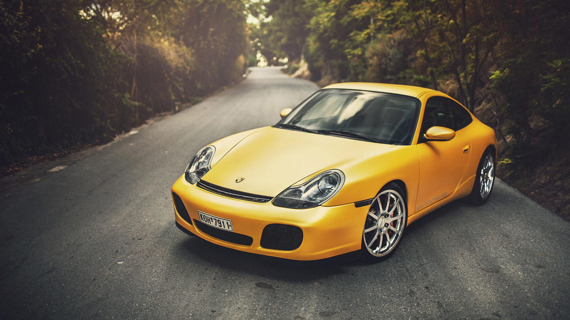 Yellow Porsche 911 on Road During Daytime. Wallpaper in 1920x1080 Resolution