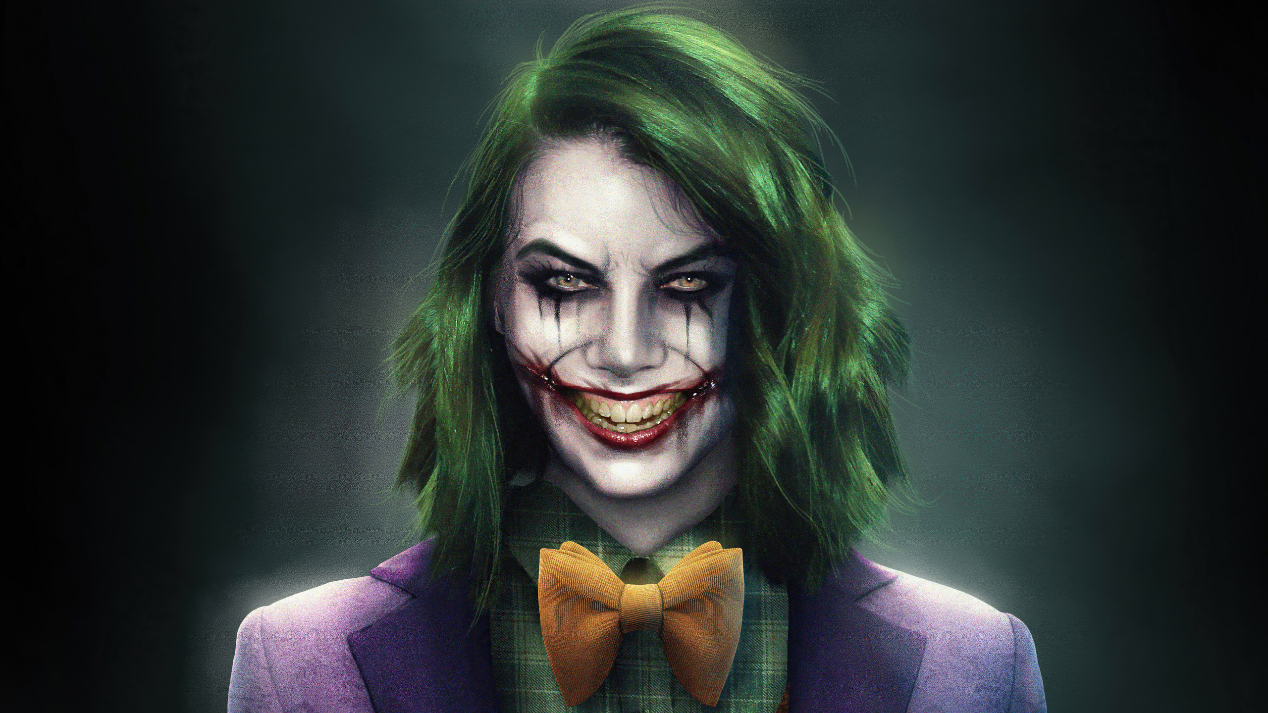 Lauren Cohan Joker, The Joker, The Walking Dead, Art, Digital Art. Wallpaper in 2560x1440 Resolution