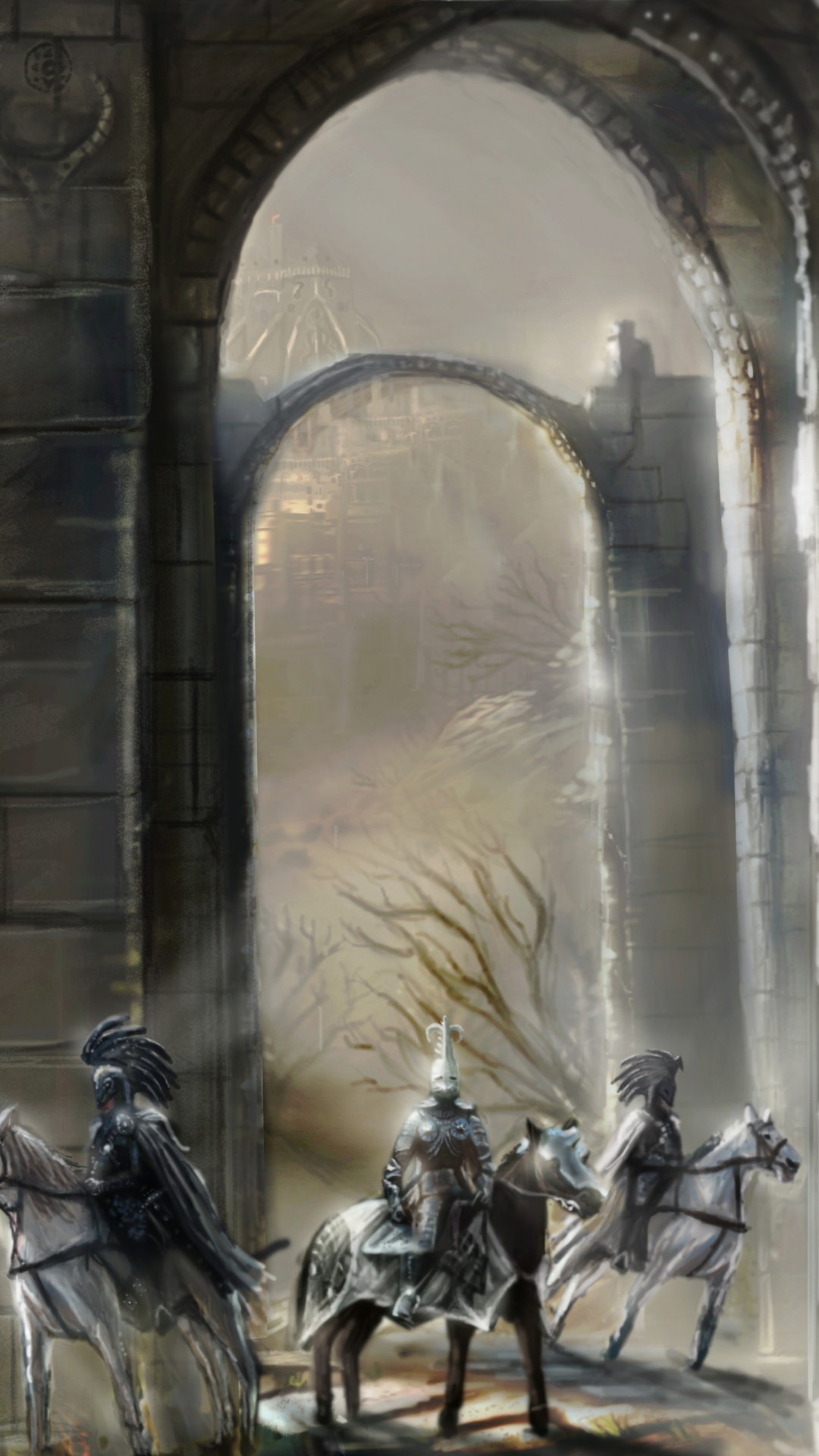 幻想, 投机的小说, 神圣的地方, 拱门, 建筑 壁纸 1080x1920 允许