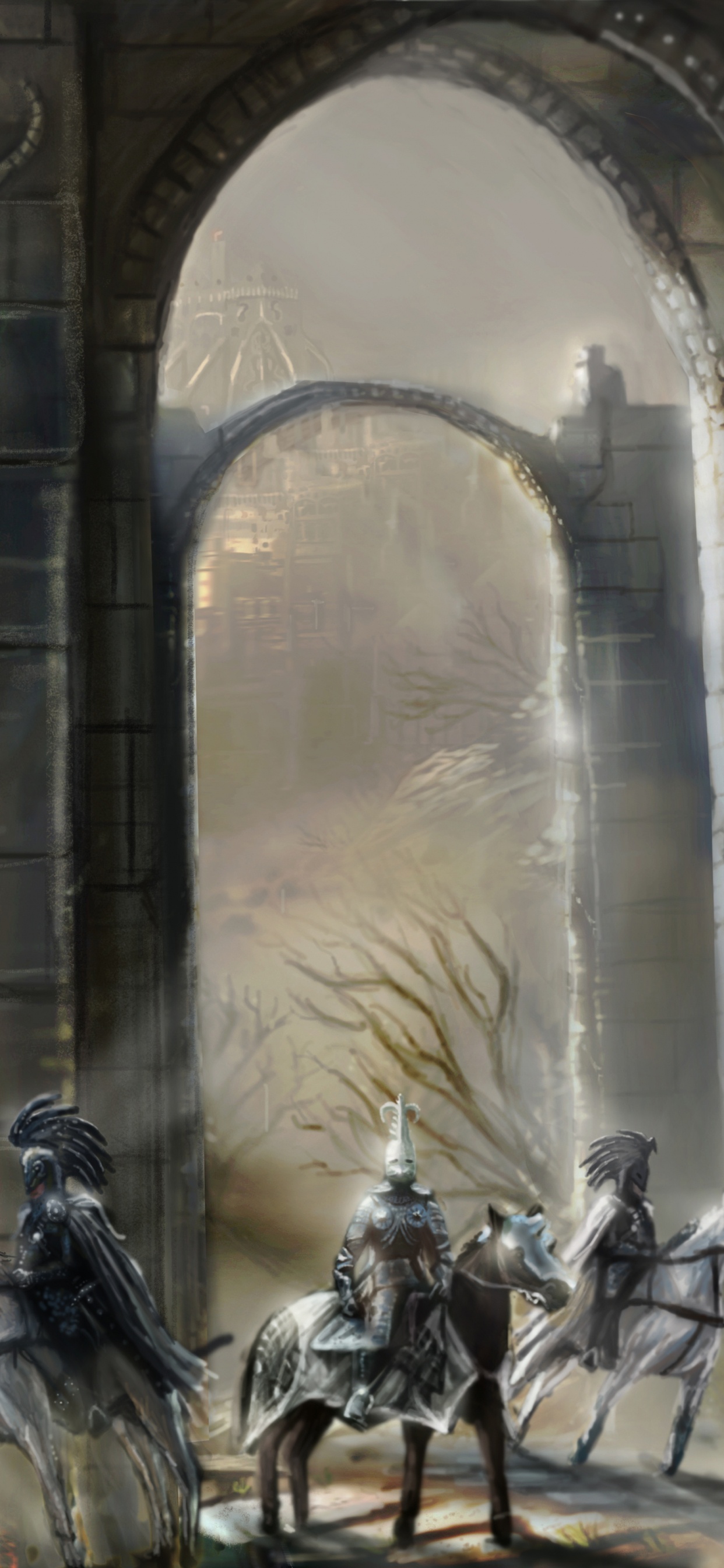 幻想, 投机的小说, 神圣的地方, 拱门, 建筑 壁纸 1242x2688 允许