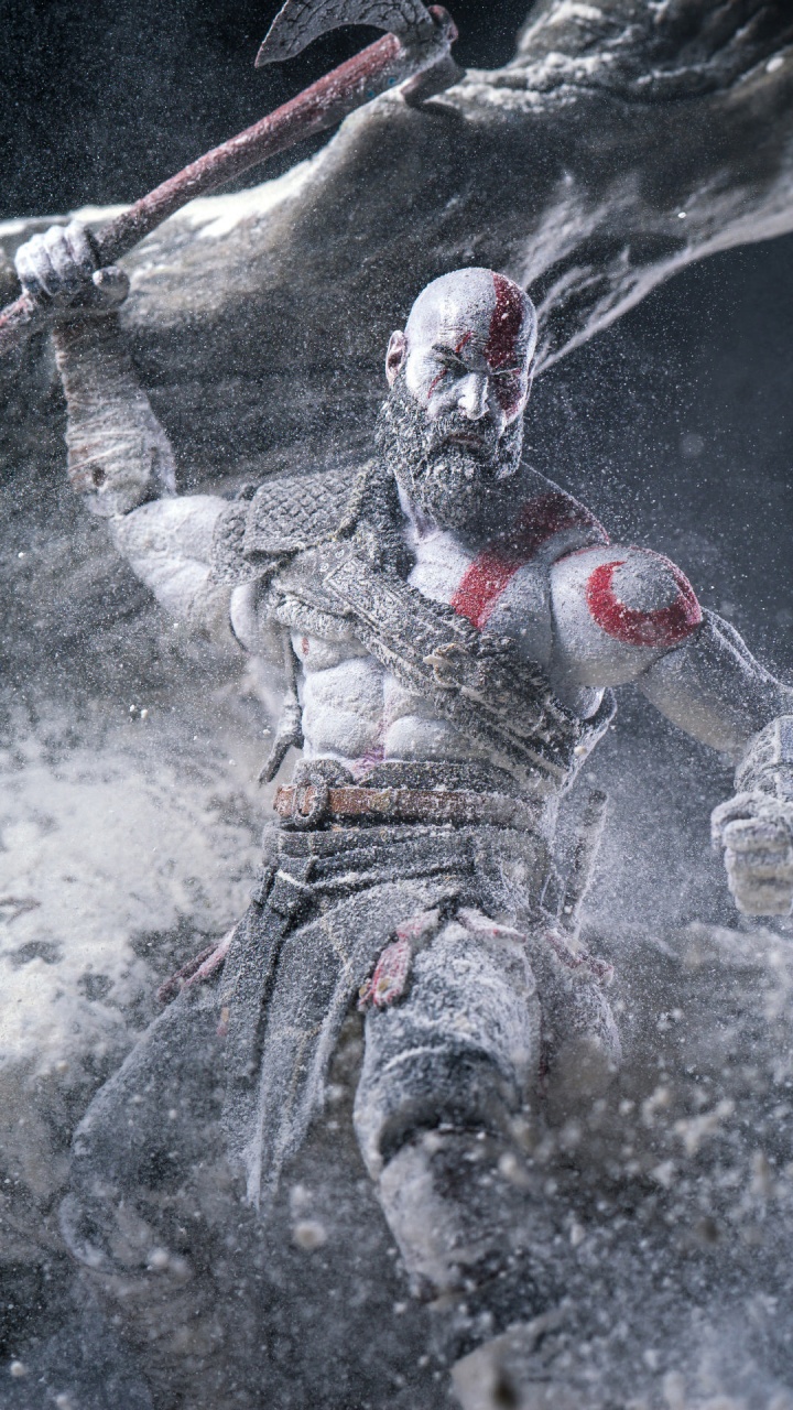 God of War, Kratos, Space, Adventure, Darkness. Wallpaper in 720x1280 Resolution