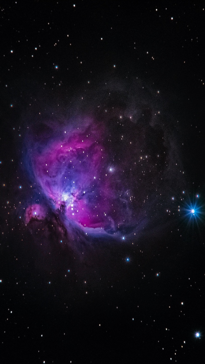 Illustration de Galaxie Violette et Noire. Wallpaper in 720x1280 Resolution