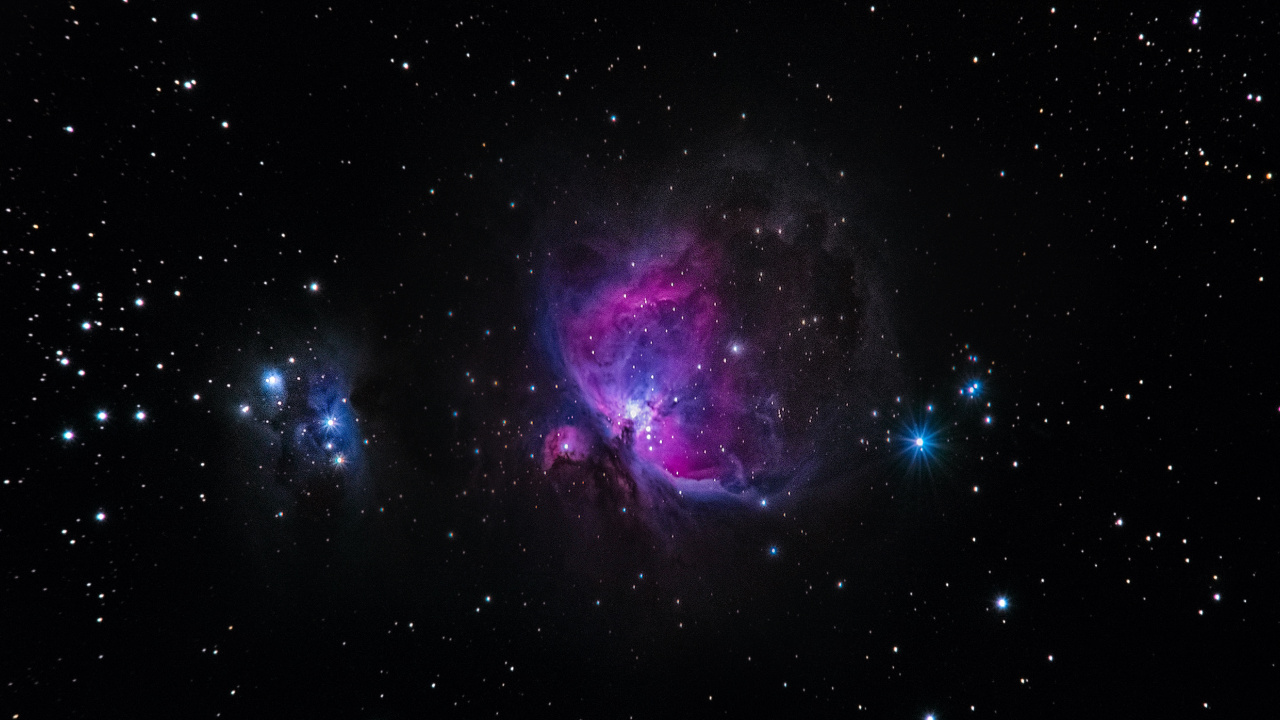Ilustración de Galaxia Púrpura y Negra. Wallpaper in 1280x720 Resolution