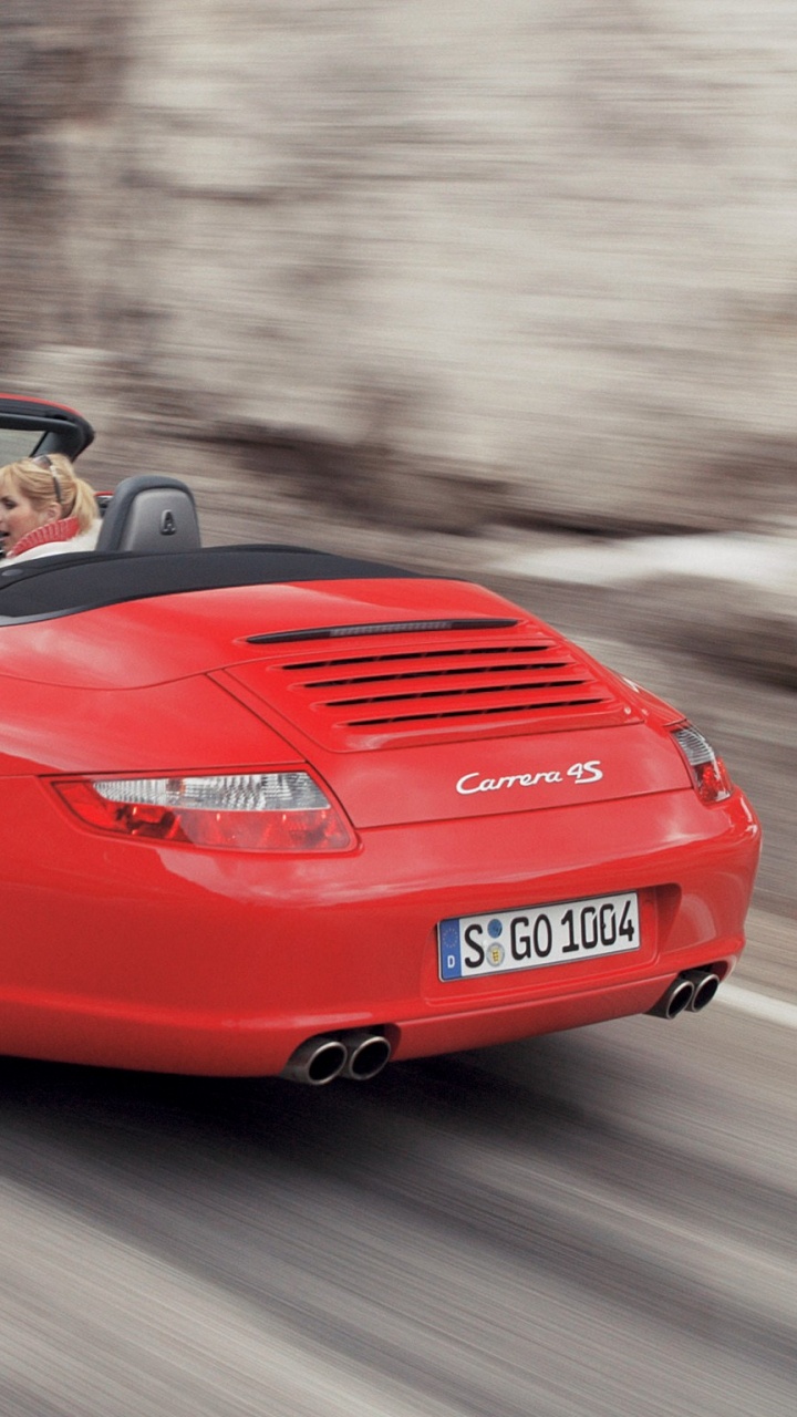 Red Ferrari Convertible on Road During Daytime. Wallpaper in 720x1280 Resolution