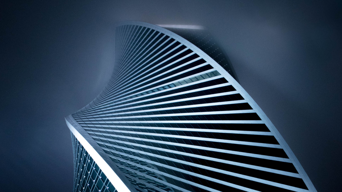 Graue Und Schwarze Wendeltreppe. Wallpaper in 1366x768 Resolution